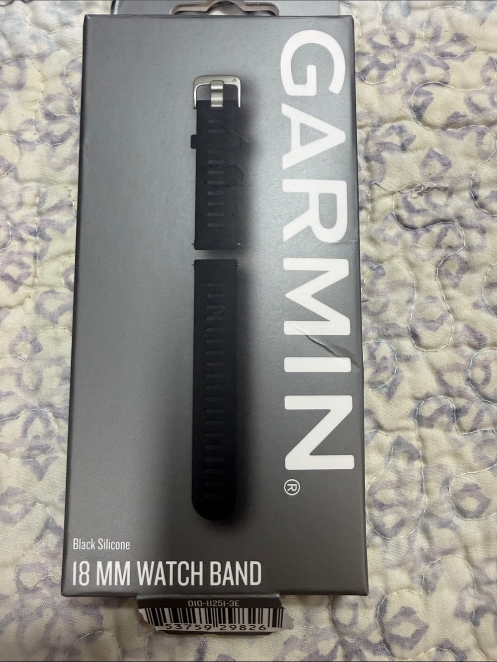garmin Black Silicone 18mm Replacement Watch Band